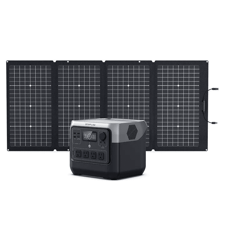 Ecoflow River 2 Max Portable Power Station - Ef Ecoflow 160 Watt Portable Solar Panel for Power Station Foldable S