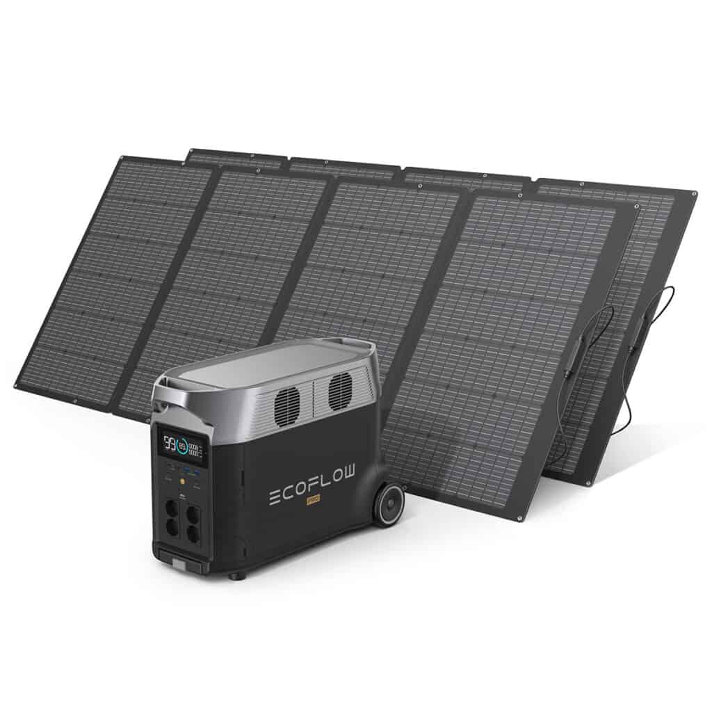 EcoFlow DELTA Pro and 2 x 400W Solar Panels